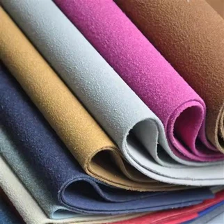 Sapi berbondong -bondong kulit pu dengan katun yang dilapisi backing suede pu kulit untuk sepatu atas