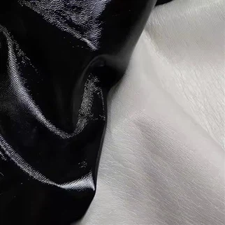 The Hot Sells Faux Leather Leather Fabric Soft Shine Pu Leather Untuk Jaket Kain dan Legging